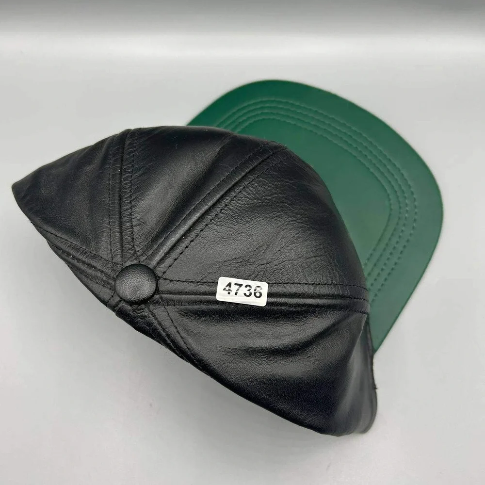 Boston Celtics NBA Hat‎ Men Black Green Leather Adidas Snap Back Cap